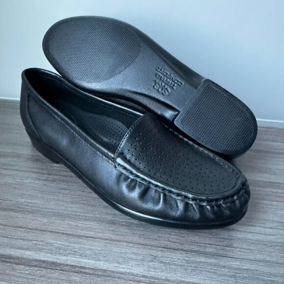 SAS Savvy Tripad Leather Loafers Shoes133 in Black - Picture 4 of 9
